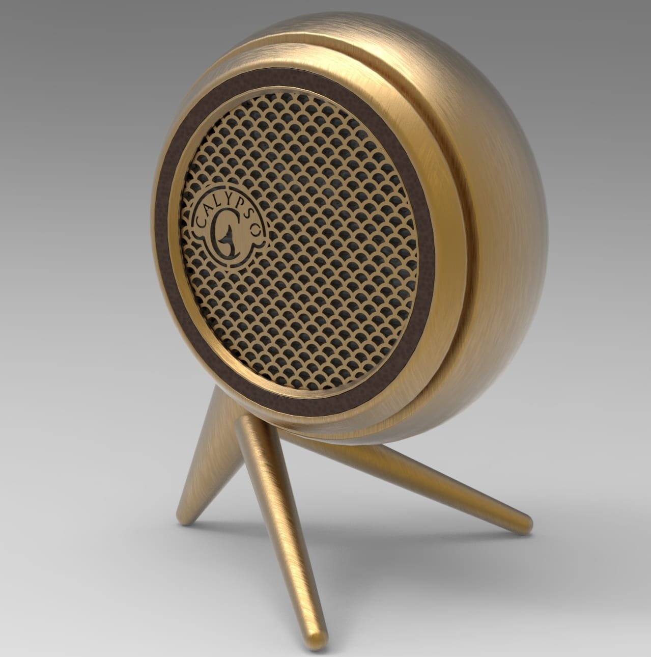 Enceinte sculpturale Calypso RST-100, finition champagne